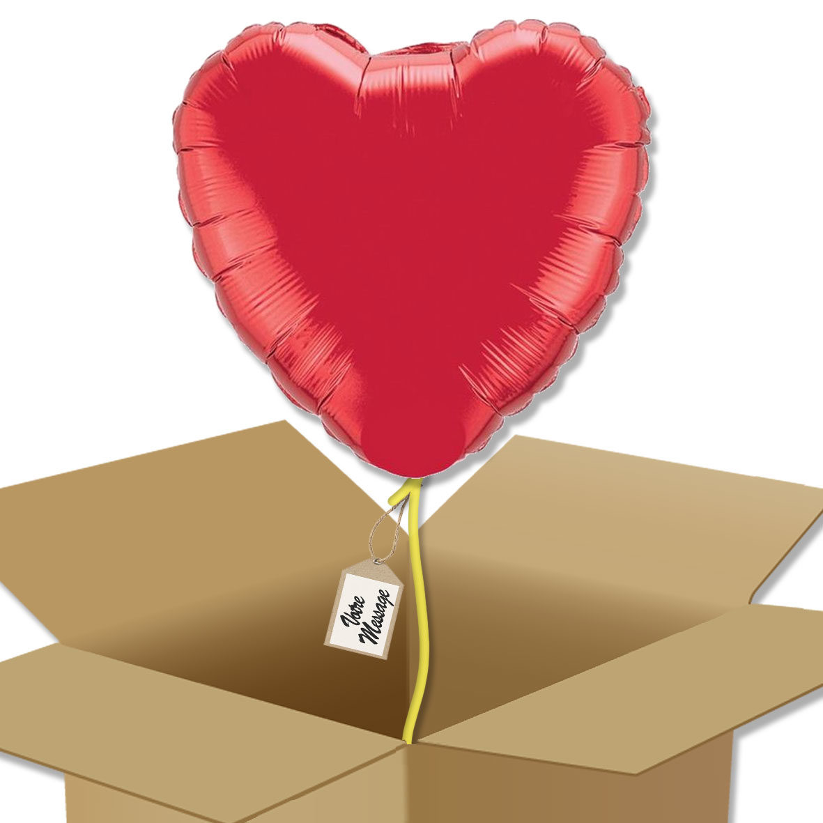 Box surprise ballon en forme de cœur rouge doigt d'honneur – Cadeau  Empoisonné