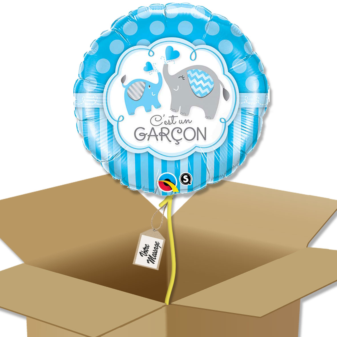 Ballons personnalisés Naissance Garçon - Cadeau Ballon Suprise